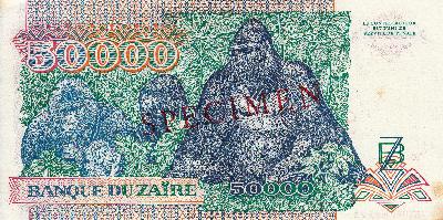 Beschrijving achterzijde: SPECIMEN